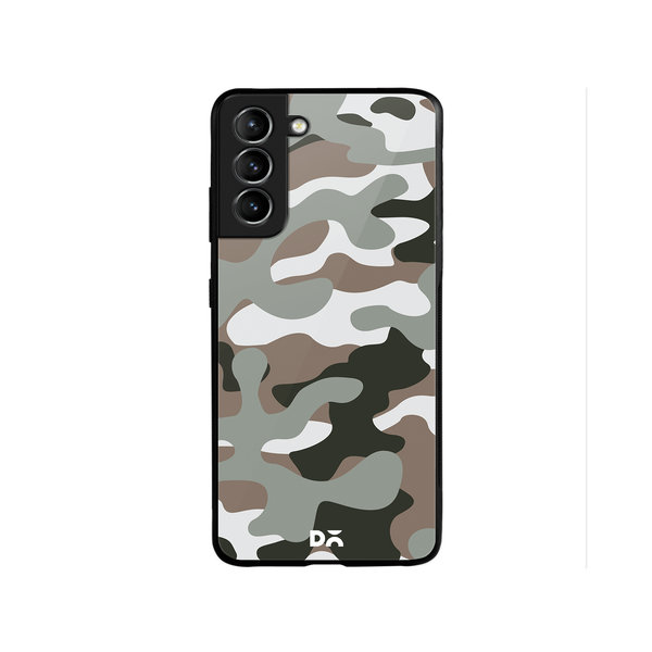 

DailyObjects Camouflage Army Glass Case Cover For Samsung Galaxy S22