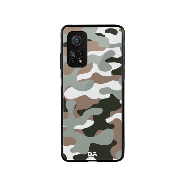 

DailyObjects Camouflage Army Glass Case Cover For Xiaomi Mi 10T