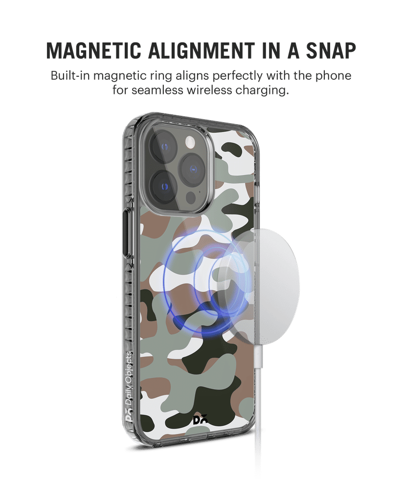 Camouflage Army Stride MagSafe Case Cover For iPhone 14 Pro