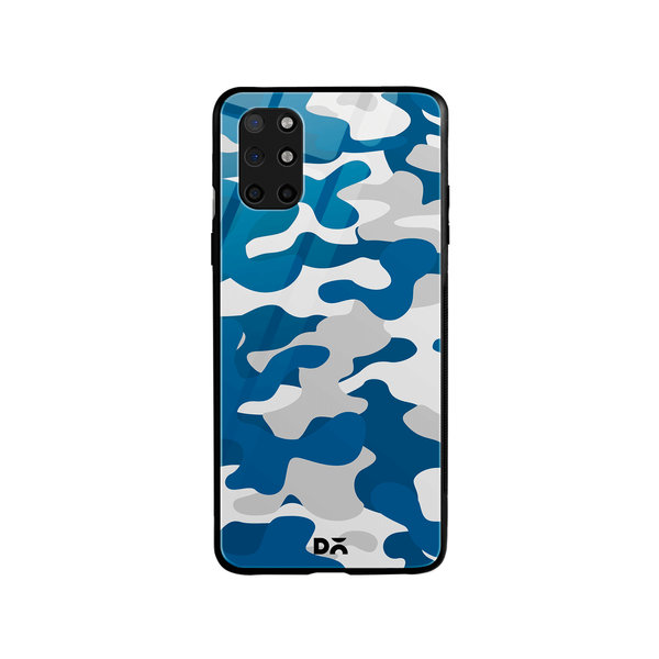 

DailyObjects Camouflage Blue Glass Case Cover For OnePlus 8T