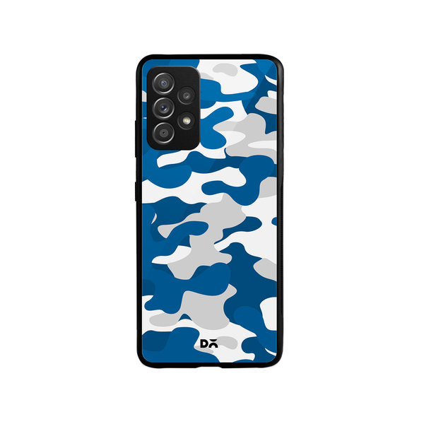 

DailyObjects Camouflage Blue Glass Case Cover For Samsung Galaxy A73