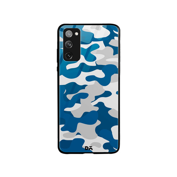 

DailyObjects Camouflage Blue Glass Case Cover For Samsung Galaxy S20 FE