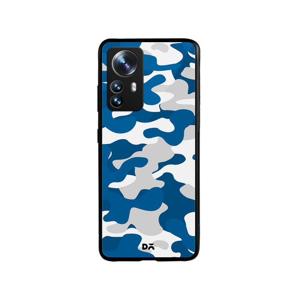 

DailyObjects Camouflage Blue Glass Case Cover For Xiaomi 12 Pro