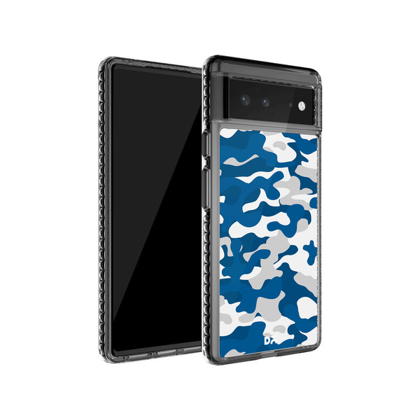 

DailyObjects Camouflage Blue Stride 2.0 Case Cover For Google Pixel 6