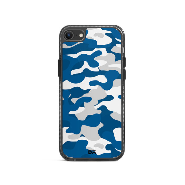 

DailyObjects Camouflage Blue Stride 2.0 Case Cover For iPhone SE 2020