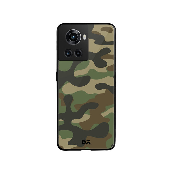 

DailyObjects Camouflage Glass Case Cover For OnePlus 10R