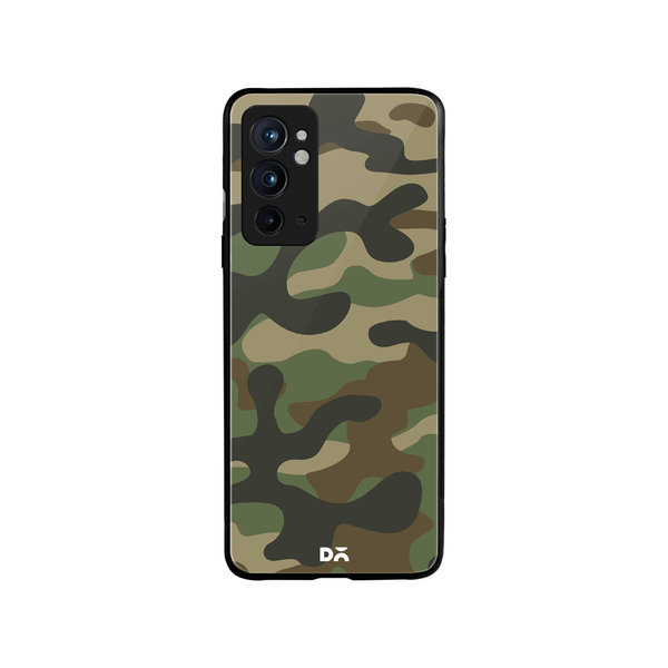 

DailyObjects Camouflage Glass Case Cover For OnePlus 9RT