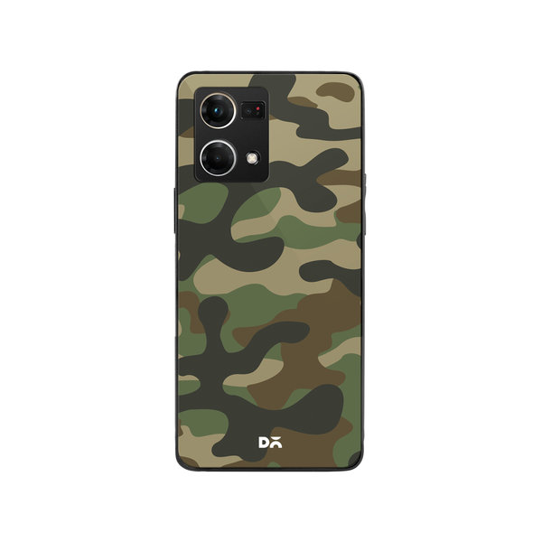 

DailyObjects Camouflage Glass Case Cover For Oppo Reno 7