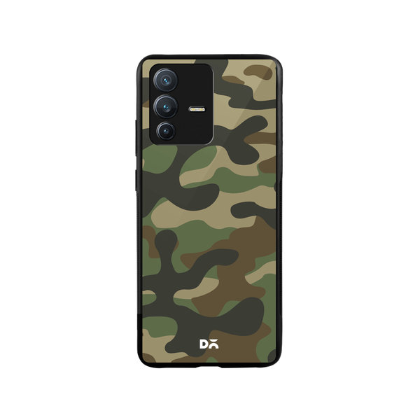

DailyObjects Camouflage Glass Case Cover For Vivo V23