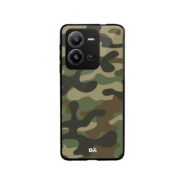 

DailyObjects Camouflage Glass Case Cover For Vivo V25