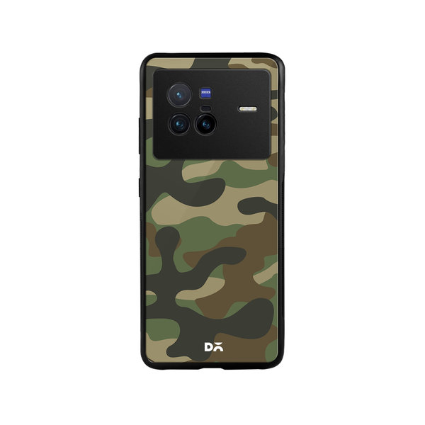 

DailyObjects Camouflage Glass Case Cover For Vivo X80