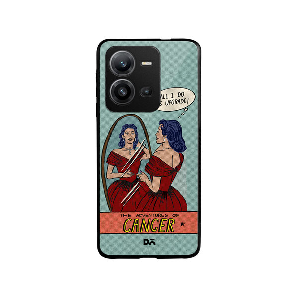 

DailyObjects Cancer Glass Case Cover For Vivo V25