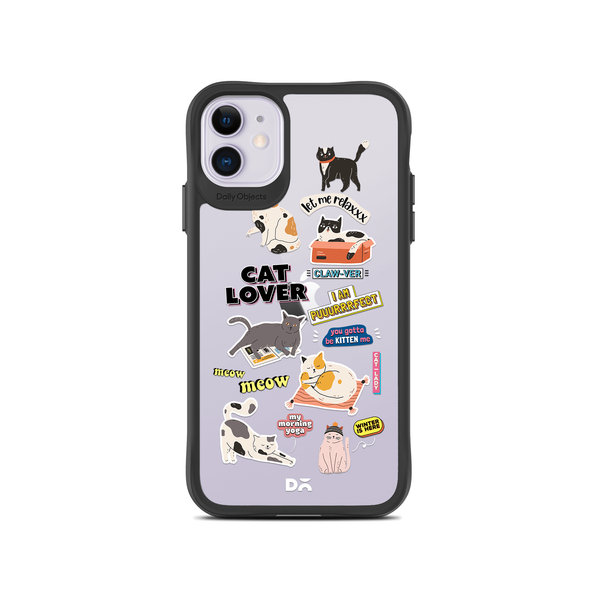 

DailyObjects Cat Mom Black Hybrid Clear Case Cover For iPhone 11