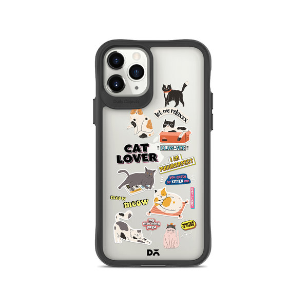 

DailyObjects Cat Mom Black Hybrid Clear Case Cover For iPhone 11 Pro