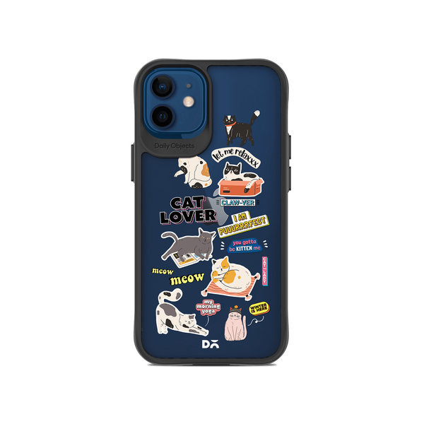 

DailyObjects Cat Mom Black Hybrid Clear Case Cover For iPhone 12