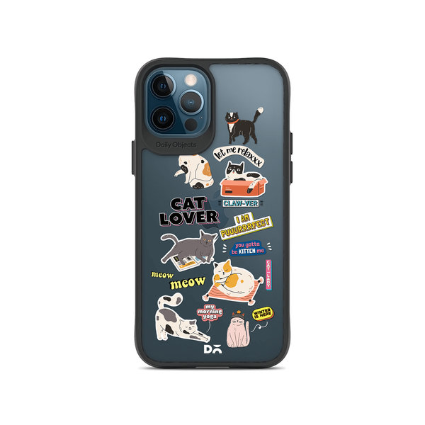 

DailyObjects Cat Mom Black Hybrid Clear Case Cover For iPhone 12 Pro