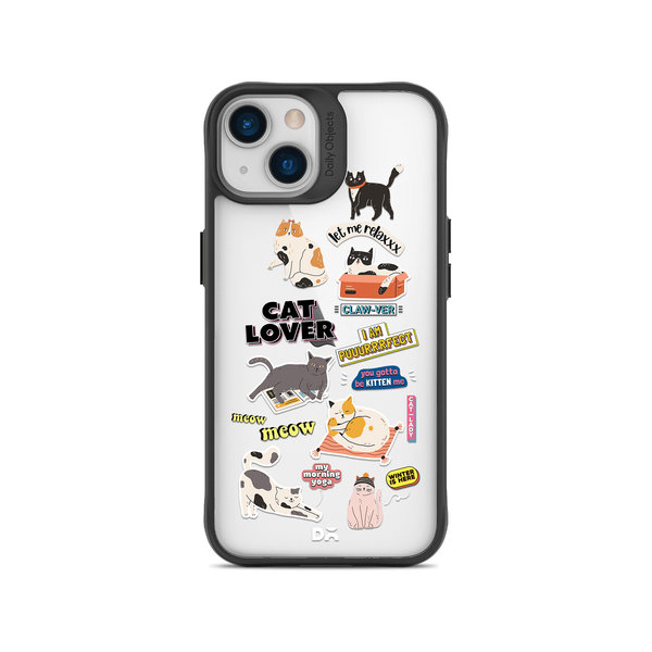 

DailyObjects Cat Mom Black Hybrid Clear Case Cover For iPhone 13 Mini
