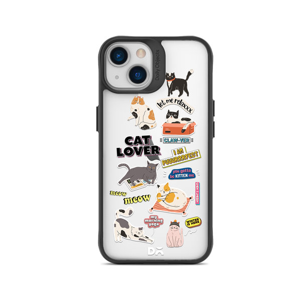 

DailyObjects Cat Mom Black Hybrid Clear Case Cover For iPhone 15 Plus