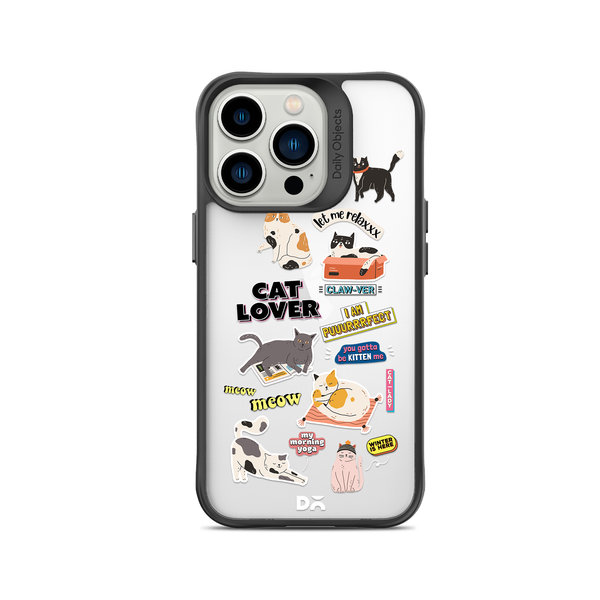 

DailyObjects Cat Mom Black Hybrid Clear Case Cover For iPhone 15 Pro
