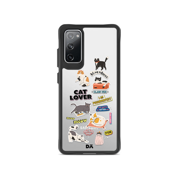 

DailyObjects Cat Mom Black Hybrid Clear Case Cover For Samsung Galaxy S20 FE
