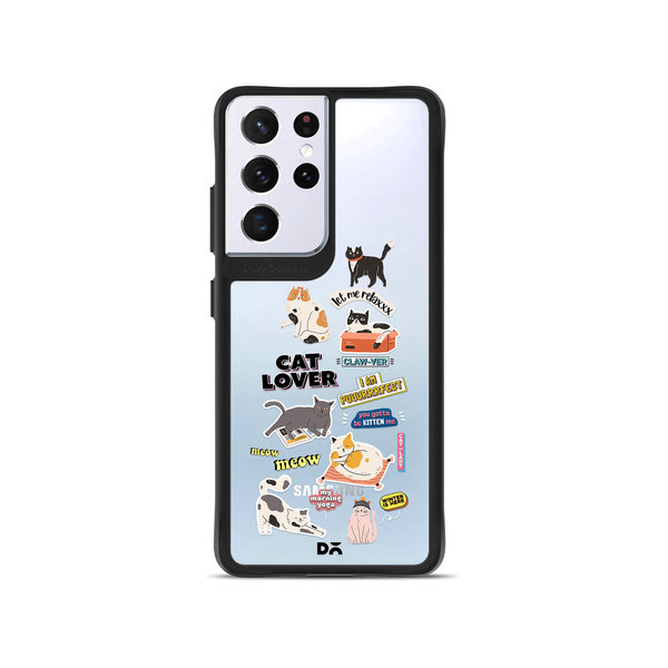 

DailyObjects Cat Mom Black Hybrid Clear Case Cover For Samsung Galaxy S21 Ultra