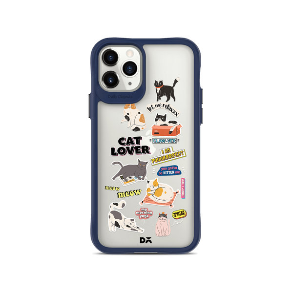 

DailyObjects Cat Mom Blue Hybrid Clear Case Cover For iPhone 11 Pro Max