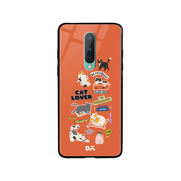 

DailyObjects Cat Mom Glass Case Cover For OnePlus 8