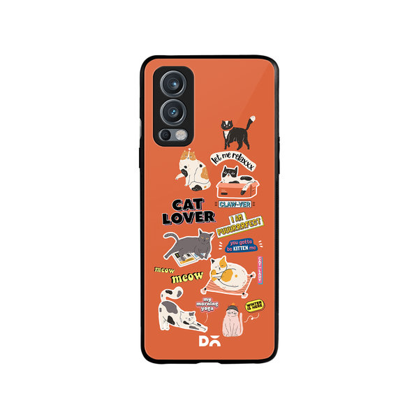 

DailyObjects Cat Mom Glass Case Cover For OnePlus Nord 2