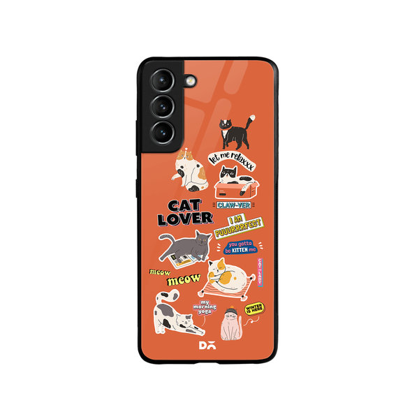 

DailyObjects Cat Mom Glass Case Cover For Samsung Galaxy S21 Plus