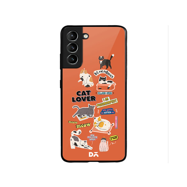 

DailyObjects Cat Mom Glass Case Cover For Samsung Galaxy S22