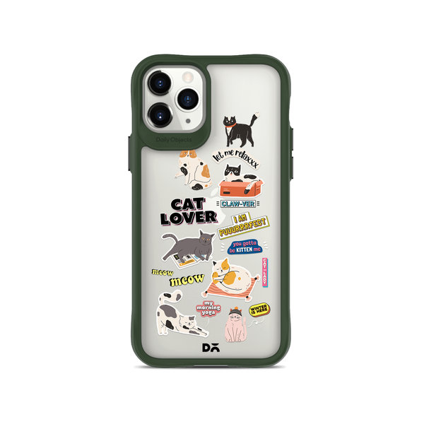 DailyObjects Cat Mom Green Hybrid Clear Case Cover For iPhone 11 Pro Max