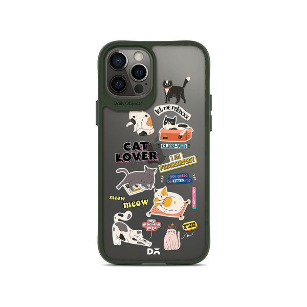 

DailyObjects Cat Mom Green Hybrid Clear Case Cover For iPhone 12 Pro Max