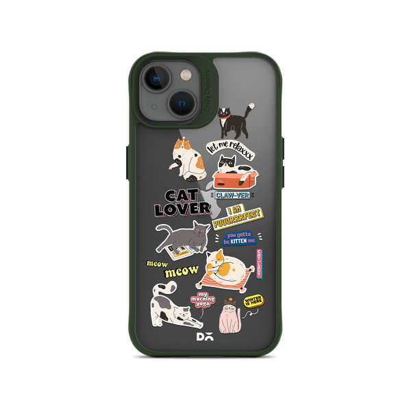 

DailyObjects Cat Mom Green Hybrid Clear Case Cover For iPhone 13 Mini