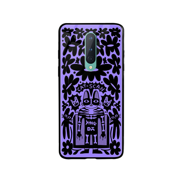 

DailyObjects Cat Scan Glass Case Cover For OnePlus 8