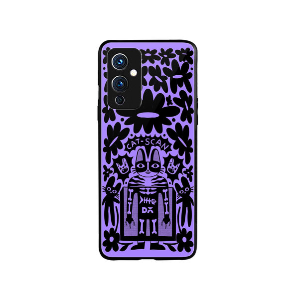 

DailyObjects Cat Scan Glass Case Cover For OnePlus 9