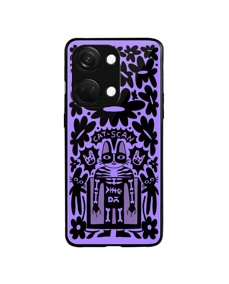 Cat Scan Glass Case Cover For OnePlus Nord 3