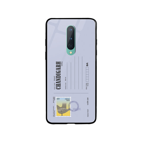 

DailyObjects Chandigarh Open hand Postcard Glass Case Cover For OnePlus 8