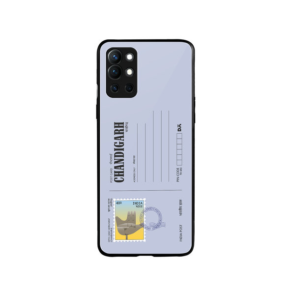 

DailyObjects Chandigarh Open hand Postcard Glass Case Cover For OnePlus 9R