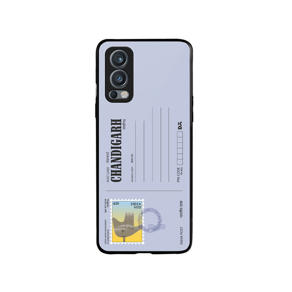 

DailyObjects Chandigarh Open hand Postcard Glass Case Cover For OnePlus Nord 2