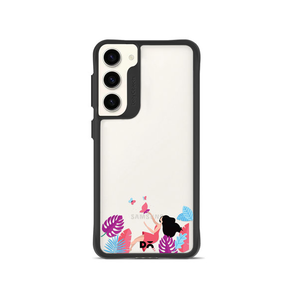 

DailyObjects Chasing Dreams Black Hybrid Clear Case Cover For Samsung Galaxy S23 Plus