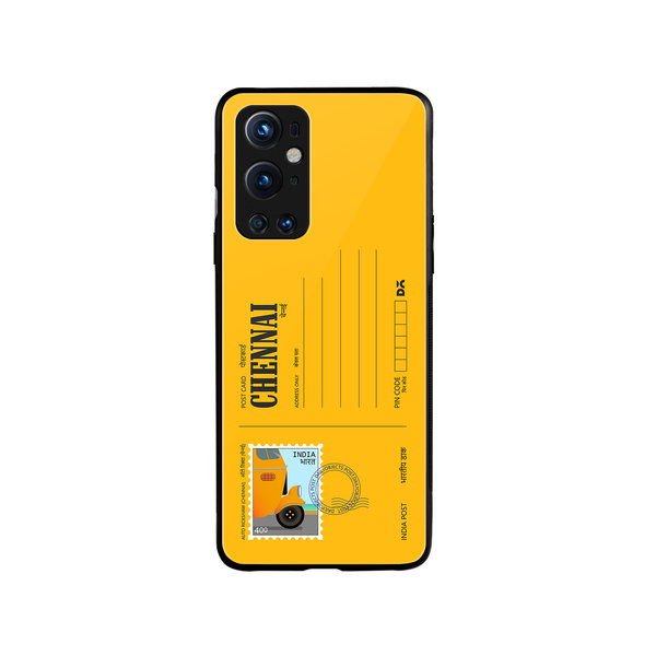 

DailyObjects Chennai Auto Rickshaw Postcard Glass Case Cover For OnePlus 9 Pro