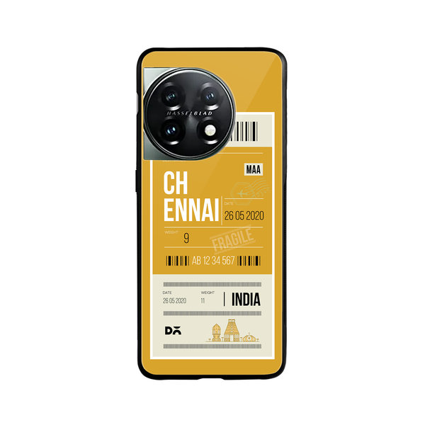 

DailyObjects Chennai City Tag Glass Case Cover For OnePlus 11 5G
