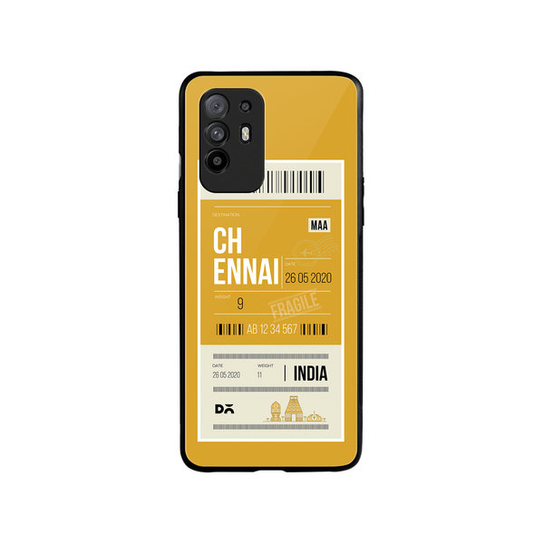 

DailyObjects Chennai City Tag Glass Case Cover For Oppo F19 Pro Plus