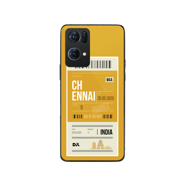 

DailyObjects Chennai City Tag Glass Case Cover For Oppo Reno 7 Pro