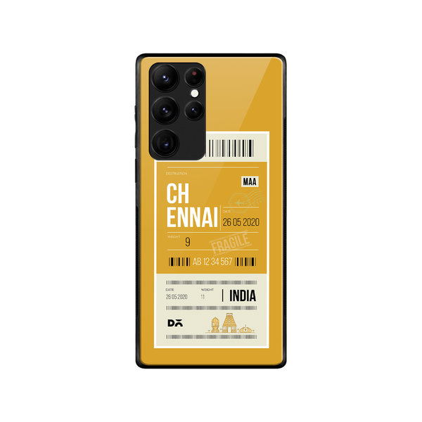 

DailyObjects Chennai City Tag Glass Case Cover For Samsung Galaxy S22 Ultra