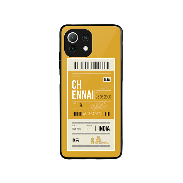 

DailyObjects Chennai City Tag Glass Case Cover For Xiaomi Mi 11 Lite