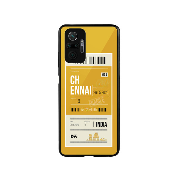 

DailyObjects Chennai City Tag Glass Case Cover For Xiaomi Redmi Note 10 Pro