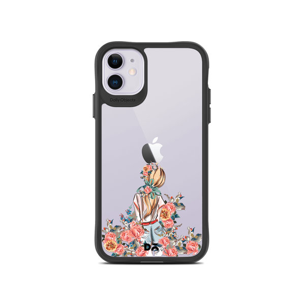 

DailyObjects China Rose Black Hybrid Clear Case Cover For iPhone 11
