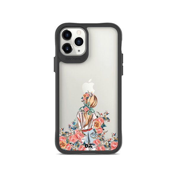 

DailyObjects China Rose Black Hybrid Clear Case Cover For iPhone 11 Pro