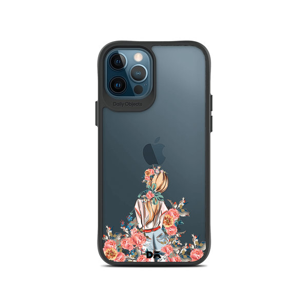 

DailyObjects China Rose Black Hybrid Clear Case Cover For iPhone 12 Pro Max